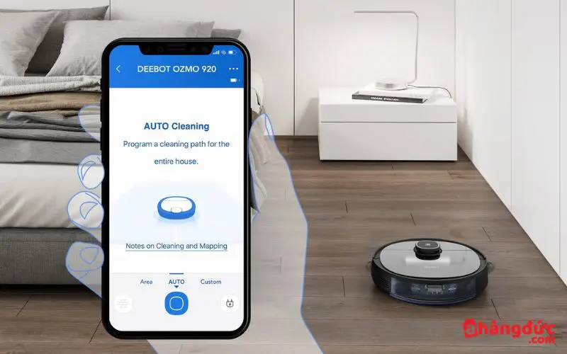 Sử dụng đơn giản với ứng dụng Ecovacs Home