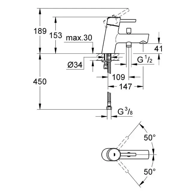 Vòi bồn tắm Grohe Concetto 32701001_1