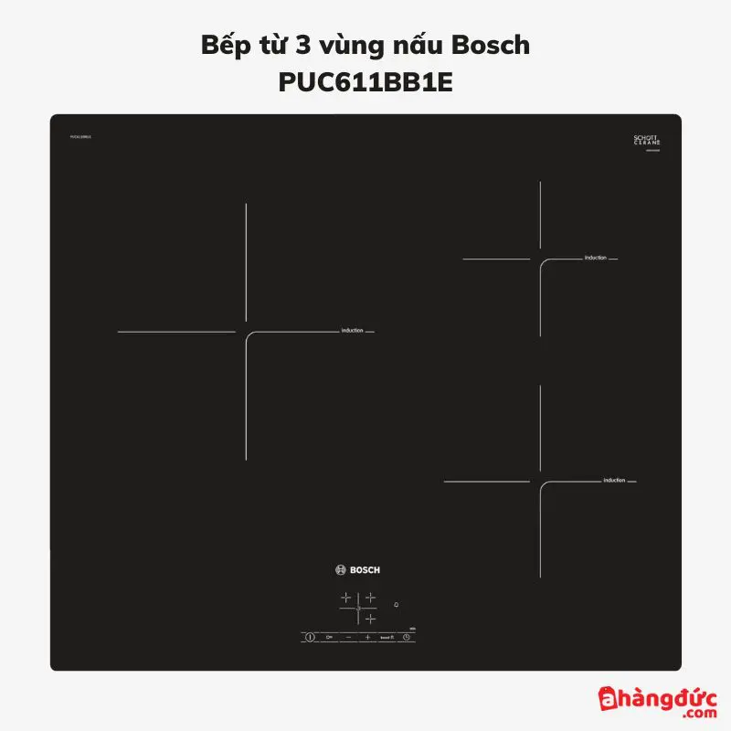 Bếp từ 3 vùng nấu Bosch PUC611BB1E