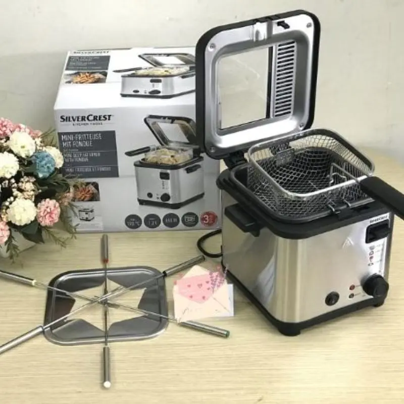 Nồi chiên ngập dầu mini Silvercrest 11 Nồi chiên ngập dầu mini Silvercrest 2 in 1