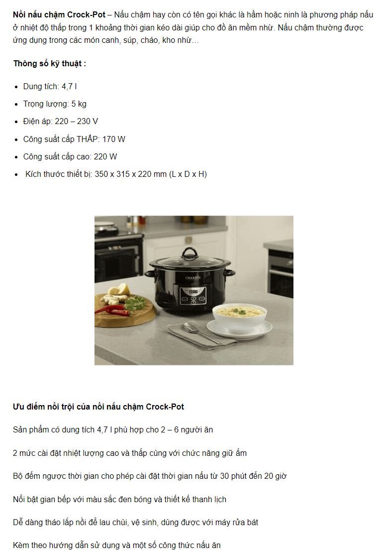 Nồi nấu chậm Crock-Pot SCCPRC507B-050 4,7L đen