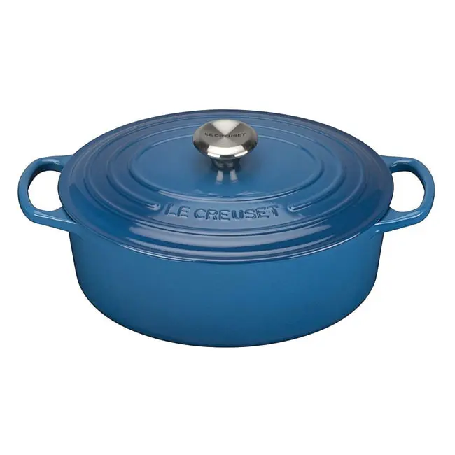 Nồi Gang Ovan LeCreuset Bräter Oval Evo 31cm Blau Marseille Màu Xanh Dương_1