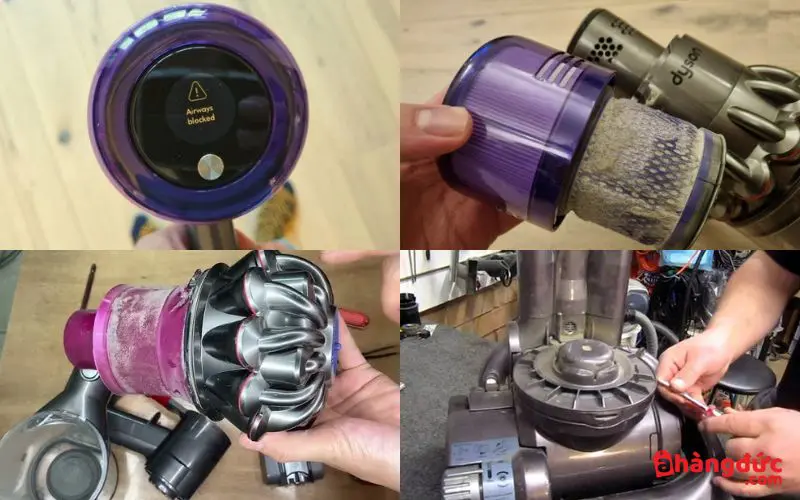 Lỗi thường gặp ở máy hút bụi Dyson cần gọi thợ