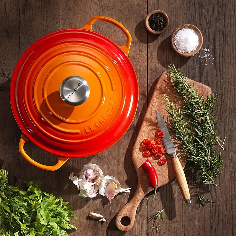 Nồi Gang Le Creuset Bräter rund Evo 22cm Orange 1