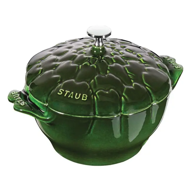 Nồi Gang STAUB ARTIC.COCOTTE B-GR 22cm – 3L Màu Xanh Lá, Hình Atiso