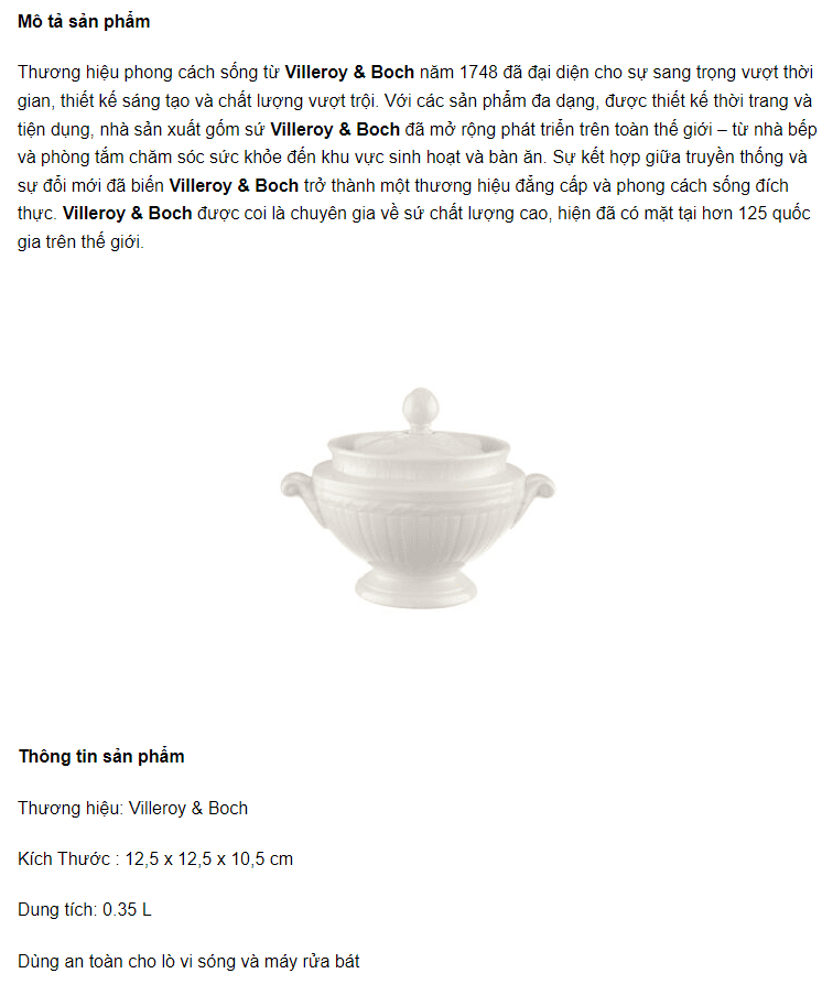 Hũ Đựng Đường Villeroy & Boch Cellini Zucch / Marme. 6 pers.0.35l 10-4600-0960 3 Hũ Đựng Đường Villeroy & Boch Cellini Zucch / Marme. 6 pers.0.35l 10-4600-0960