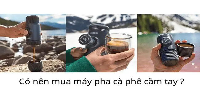 Máy pha cà phê cầm tay có thiết kế nhỏ gọn, trọng lượng nhẹ dễ mang theo