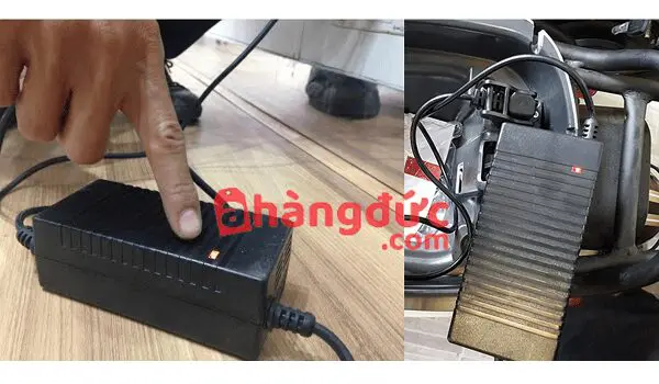 Xem xét đèn báo ở bộ sạc để biết khi nào pin xe đạp điện đầy