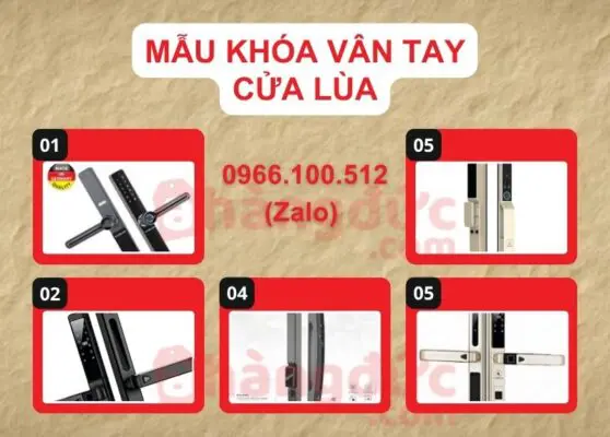 Top khóa vân tay cửa lùa