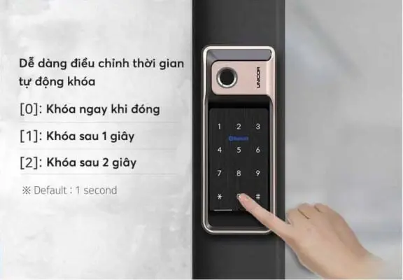 Khóa vân tay cửa kính cường lực