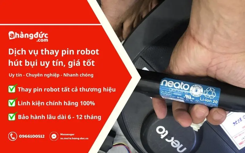 A Hàng Đức - Địa chỉ thay pin robot hút bụi chính hãng, giá tốt