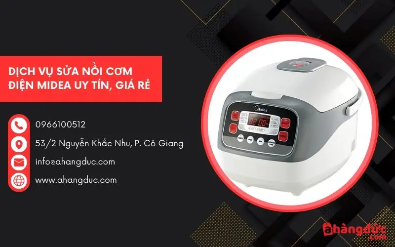 Mã lỗi nồi cơm điện Midea E, EU, E1, E5, C1, C4 và cách sửa 8 Sửa nồi cơm điện Midea bị lỗi uy tín