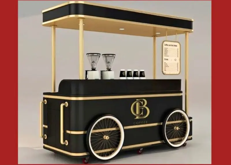 Kinh nghiệm mở quán cà phê take away: Thông Minh để Sinh Lời Bền Vững 29 Xe đẩy bán cafe di động
