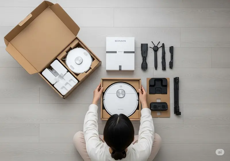 Cách cài đặt Robot hút bụi Ecovacs Deebot tại nhà từ A-Z Cùng Chuyên gia 8 Unbox robot hút bụi Ecovacs