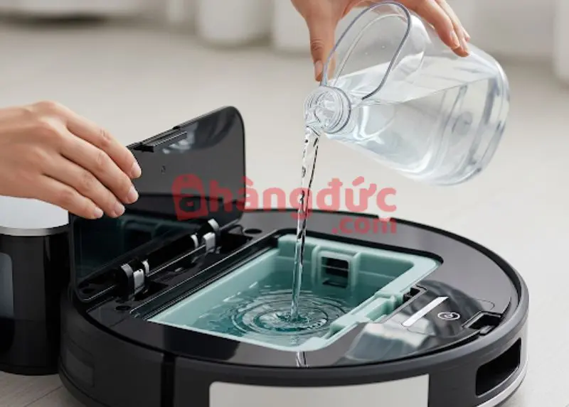 Robot hút bụi không ra nước: 7 nguyên nhân và cách sửa tại nhà theo hướng dẫn từ thợ 8 Đừng quên "tiếp nước" cho robot trước mỗi lần dọn dẹp.