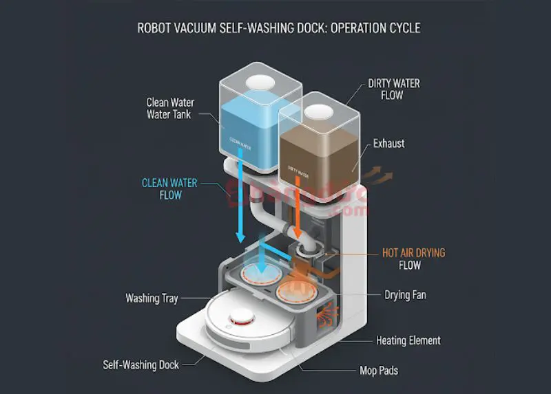 Top 5 robot hút bụi lau nhà tự giặt giẻ: Cuộc cách mạng thầm lặng đang giải phóng cuối tuần của bạn 10 Bên trong 'trung tâm spa' cao cấp: nơi giẻ lau được giặt sạch, sấy khô và tái tạo năng lượng cho lần dọn dẹp tiếp theo.