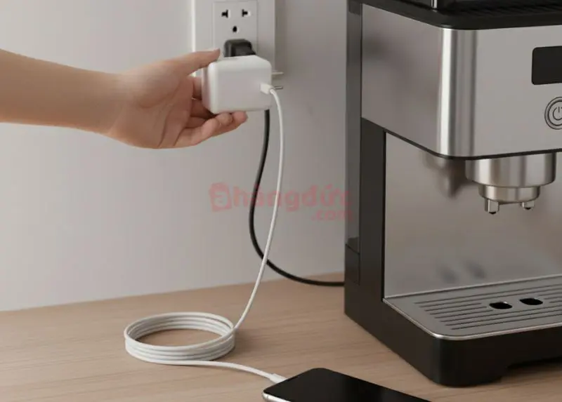 Máy pha cà phê không lên nguồn: "cấp cứu" buổi sáng và 5 bước kiểm tra tại nhà 7 Hãy thử ổ cắm điện với một thiết bị khác để chắc chắn có điện.
