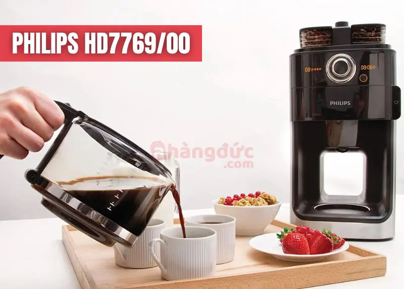 Máy pha cà phê 7 triệu: Cuộc săn tìm 'bảo bối' cho tín đồ cà phê sành điệu 8 Philips HD7769/00: Cối xay tích hợp cho ly cà phê tươi mới mỗi ngày, sự tiện lợi tối đa cho gia đình và văn phòng.
