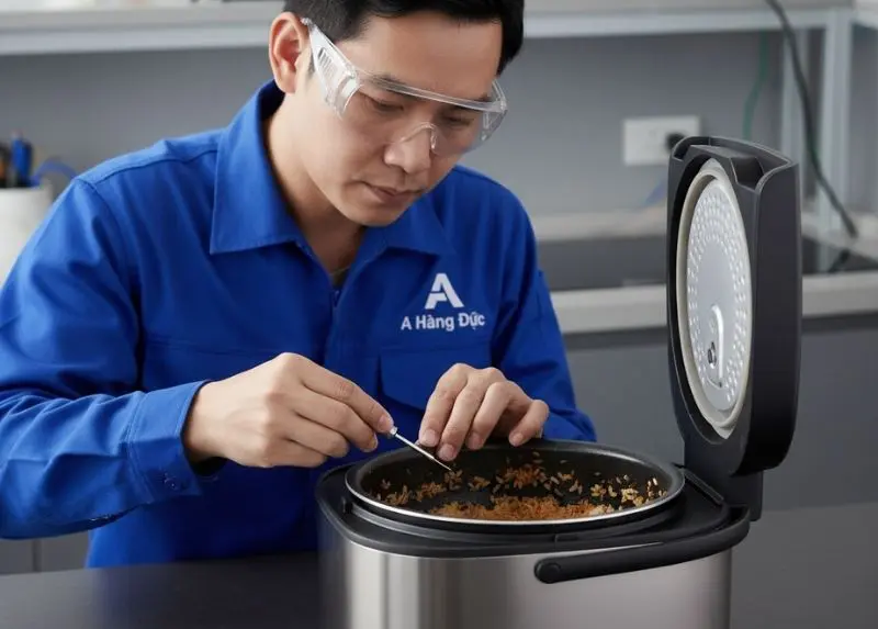 Sửa nồi cơm điện không nhảy nút: Cứu tinh cơm cháy & hướng dẫn tại nhà 9 Khi cần "viện binh", hãy liên hệ các dịch vụ chuyên nghiệp như A Hàng Đức để đảm bảo an toàn và hiệu quả.