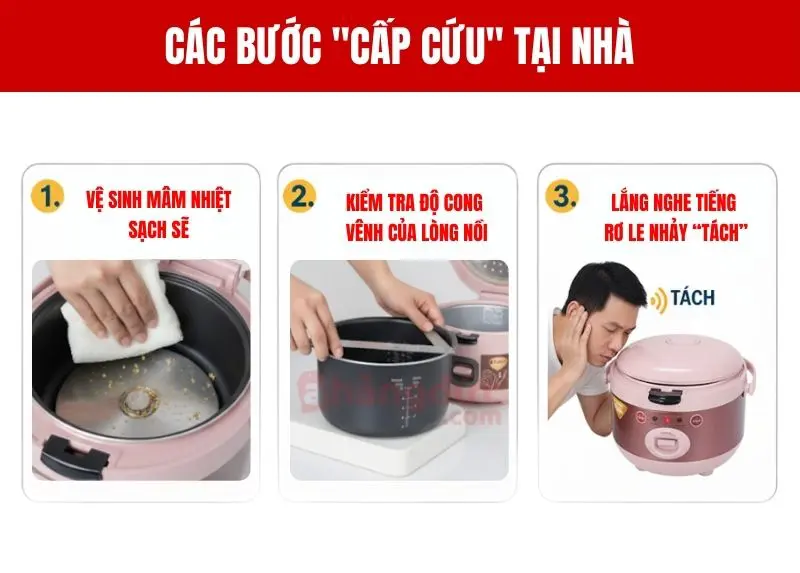 Sửa nồi cơm điện bị khét: Bí kíp giải cứu bữa cơm gia đình khỏi mùi "huyền thoại" 8 Trở thành "bác sĩ" tại gia với 3 bước kiểm tra đơn giản và quan trọng này.