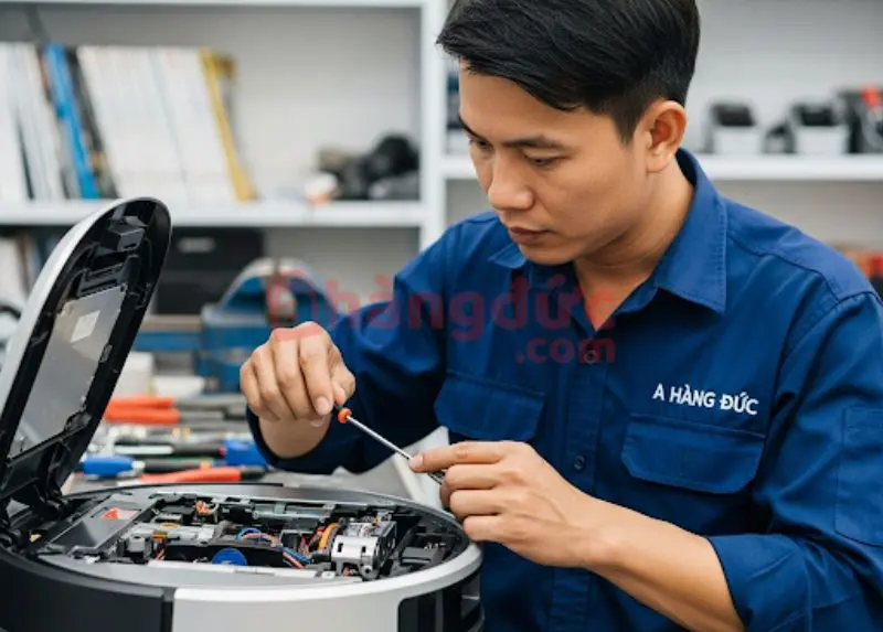 Robot hút bụi không ra nước: 7 nguyên nhân và cách sửa tại nhà theo hướng dẫn từ thợ 12 Đôi khi, việc tìm đến chuyên gia là giải pháp nhanh và an toàn nhất.