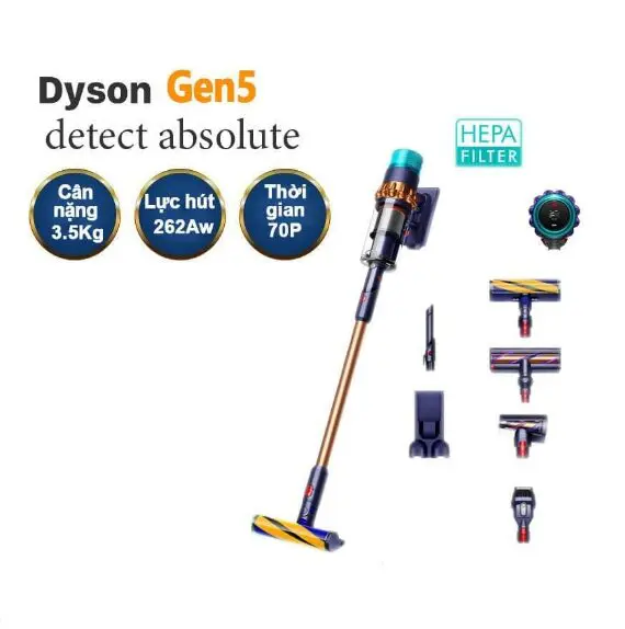 Máy hút bụi Dyson Gen5 Detect Absolute: Công nghệ hút bụi mới