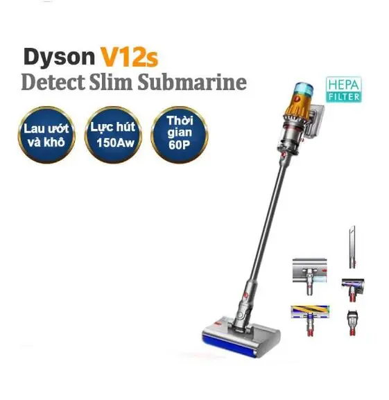 Máy hút bụi lau nhà (Khô và Ướt) Dyson V12s Detect Slim Submarine