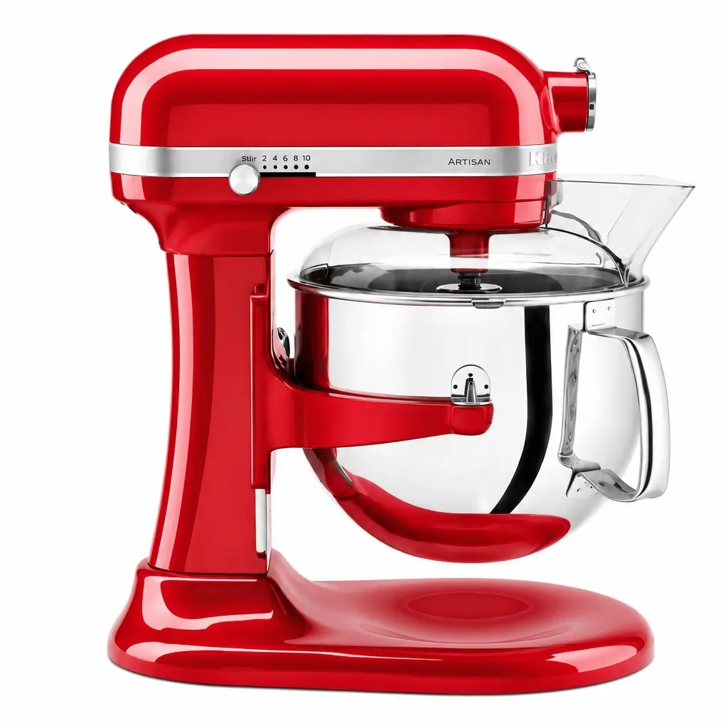 Máy trộn bột KitchenAid 7QT 6.9L - Màu đỏ/trắng