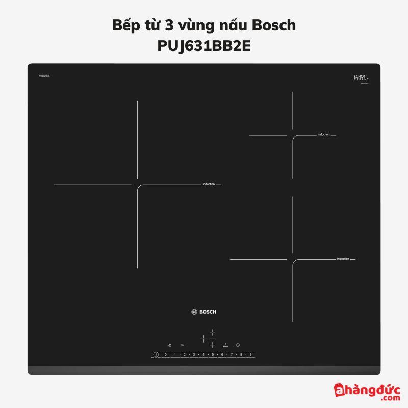 Bếp từ 3 vùng nấu Bosch PUJ631BB2E