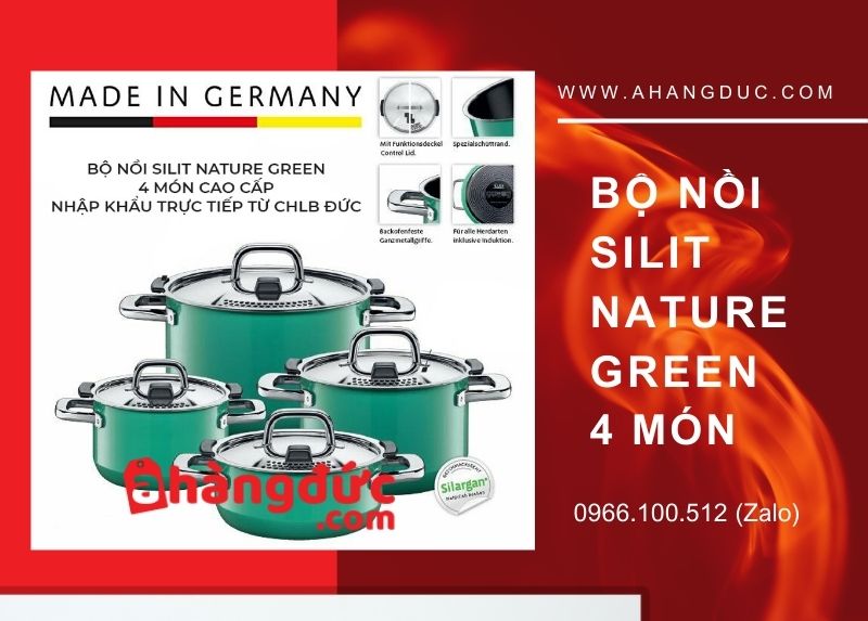Bộ nồi Silit Nature Green 4 món