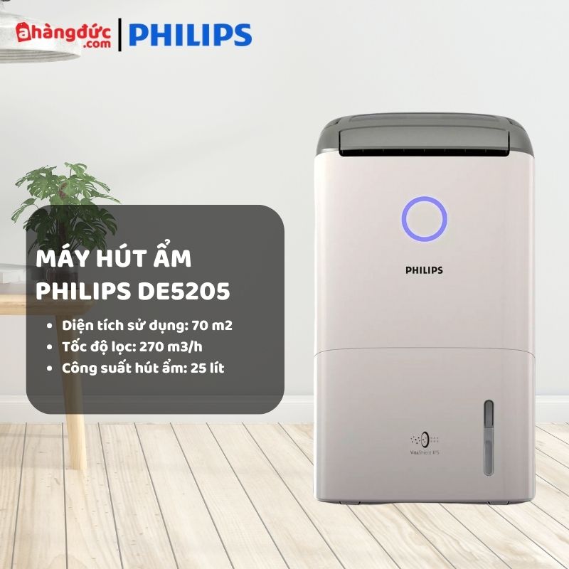 Máy lọc không khí hút ẩm Philips DE5205