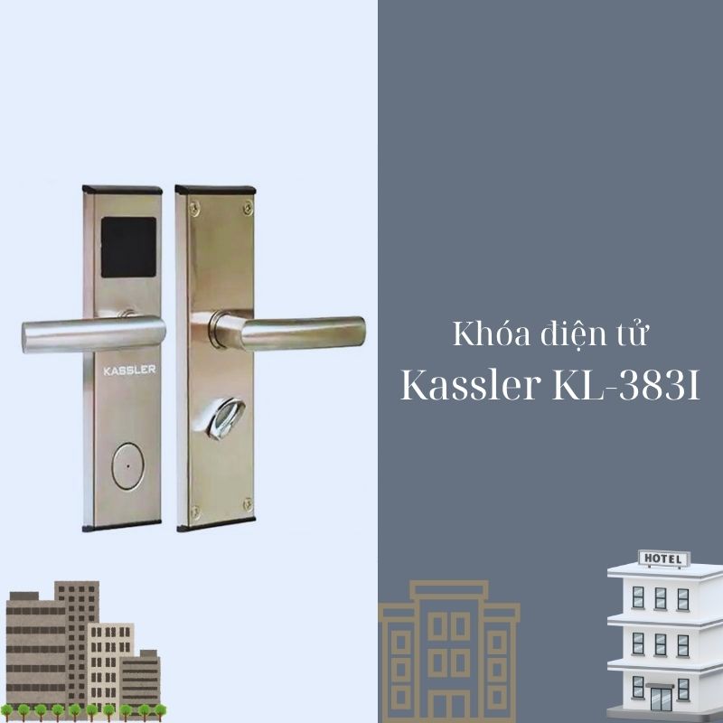 Khóa điện tử Kassler KL-383I dành cho khách sạn, văn phòng, nhà trọ, chung cư
