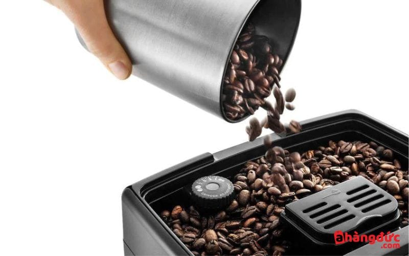 Delonghi Dinamica ECAM350.55.SB được tích hợp máy xay cà phê hạt bên trong