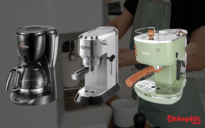 Delonghi có đa dạng các dòng máy pha cafe như máy pha cafe tự động, bán tự động,...