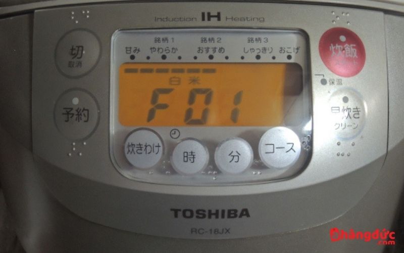 Lỗi F01 nồi Toshiba