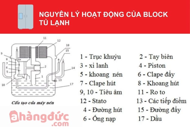 Nguyên lý hoạt động của block tủ lạnh