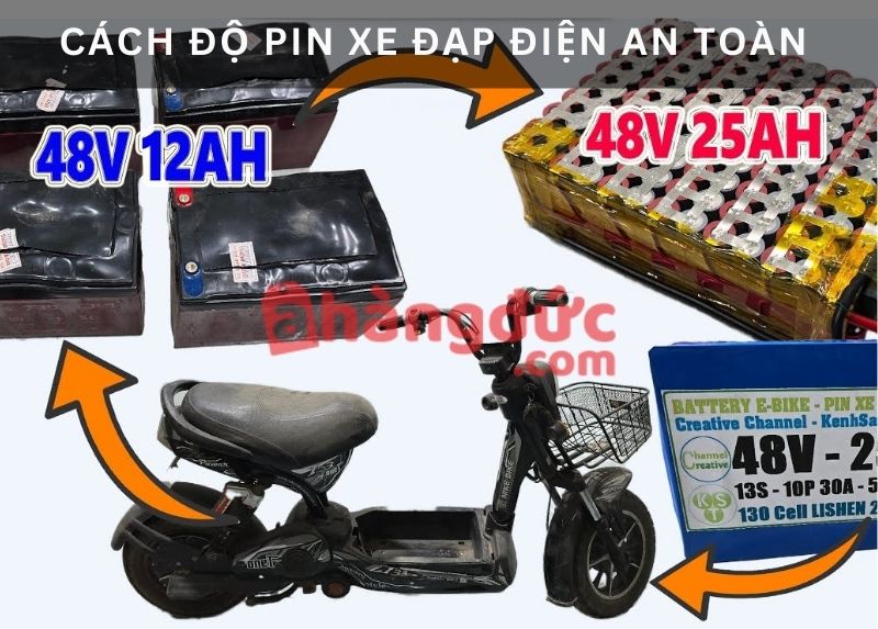 Cách độ pin xe đạp điện an toàn