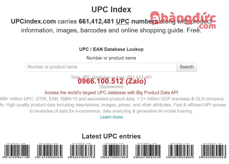 5 cách check mã vạch máy pha cafe chính xác 8 Kiểm tra mã vạch máy pha cà phê bằng UPC Index