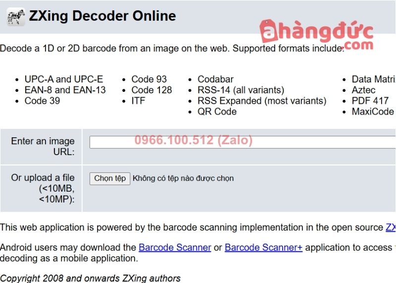 5 cách check mã vạch máy pha cafe chính xác 10 ZXing Decoder Online – Công cụ giải mã vạch mạnh mẽ, đọc được mã bị hỏng hoặc nhòe