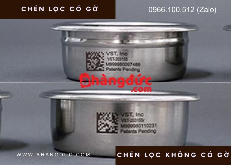 Chén lọc có gờ và không có gờ