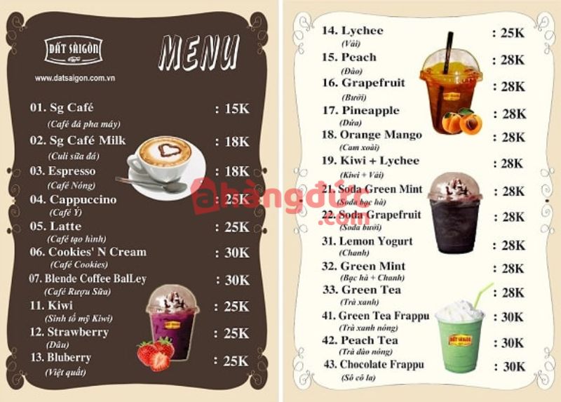 Cấu trúc menu chuẩn và trải nghiệm