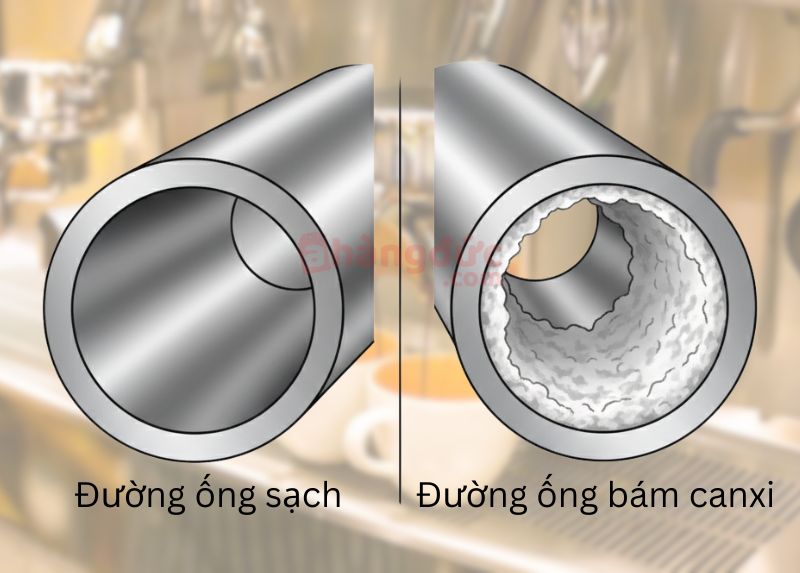 Kẻ thù số 1: Cặn canxi (vôi hóa) bám vào đường ống, ngăn cản quá trình làm nóng nước hiệu quả.