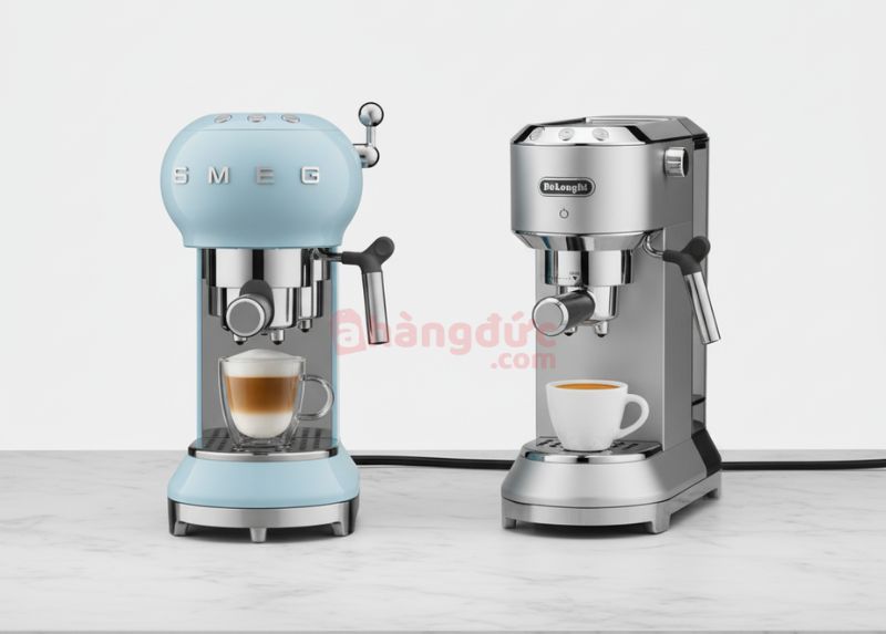 Smeg vs. De'Longhi: Lựa chọn giữa phong cách Vespa Ý cổ điển và sự thực dụng của sedan Nhật hiệu quả.
