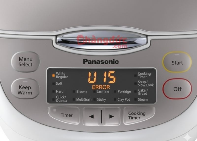 Các mã lỗi như U15, H01... chính là "lời kêu cứu" mà chiếc nồi cơm Panasonic muốn gửi đến bạn.