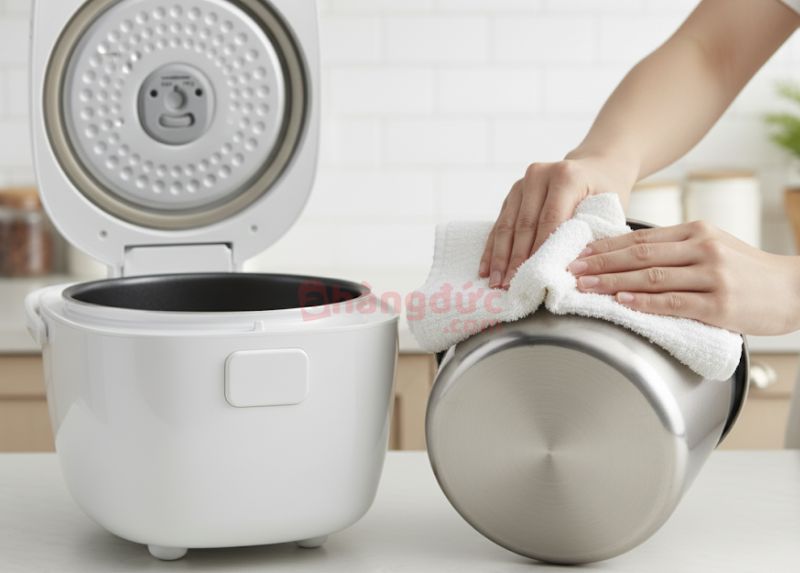 "Phòng bệnh hơn chữa bệnh" - Luôn lau khô đáy lòng nồi là thói quen đơn giản nhưng cực kỳ hiệu quả để tăng tuổi thọ cho nồi.