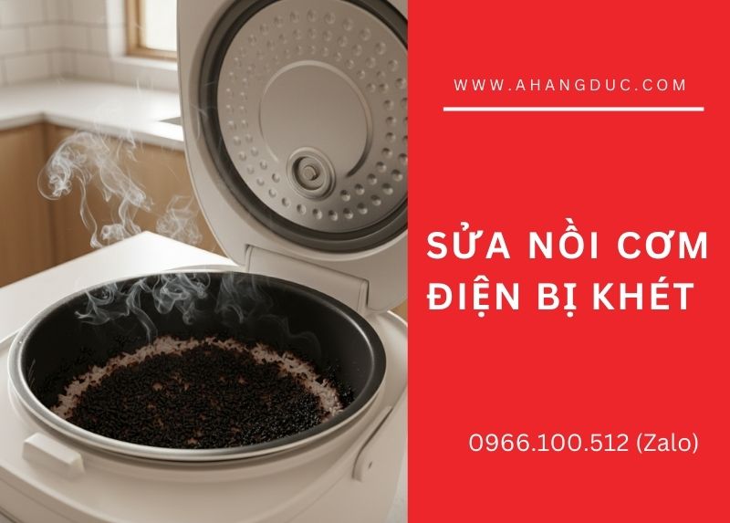 sửa nồi cơm điện bị khét