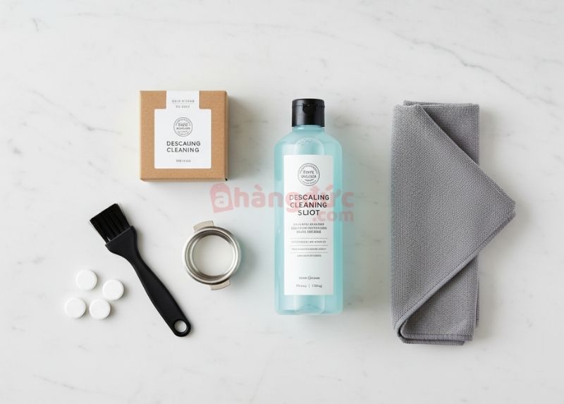 'Tủ đồ nghề' của một home barista chuyên nghiệp. Đầu tư vào dụng cụ vệ sinh chính là đầu tư vào hương vị.