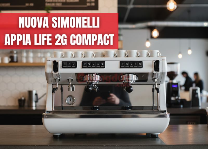 Nuova Simonelli Appia Life Compact: 'Nhà vô địch' về sự cân bằng giữa hiệu suất 2 group và thiết kế nhỏ gọn.