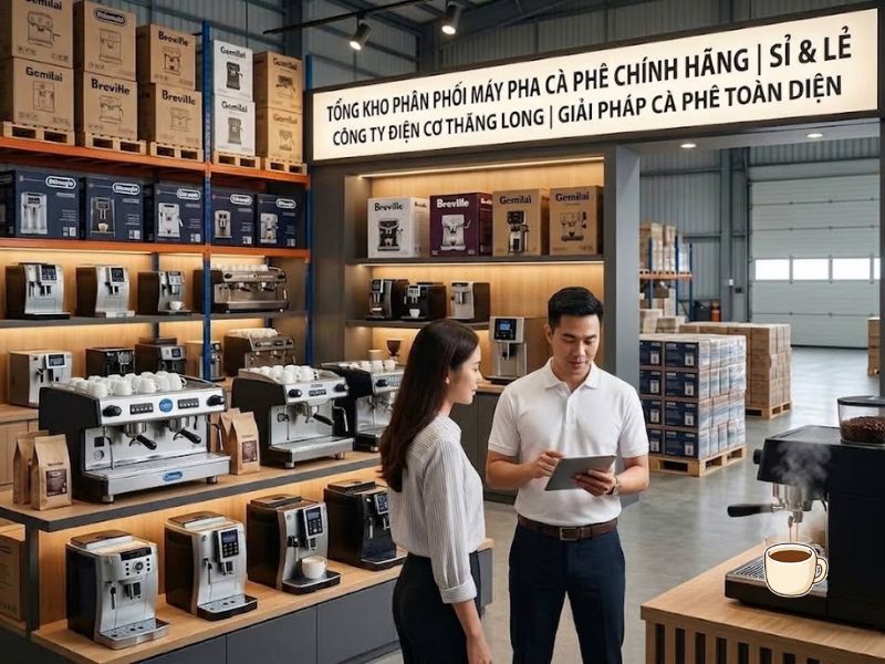Công ty Điện cơ Thăng Long cung cấp giải pháp máy pha cà phê toàn diện là gì? 4 Công ty Điện cơ Thăng Long – Đối tác phân phối máy pha cafe hàng đầu