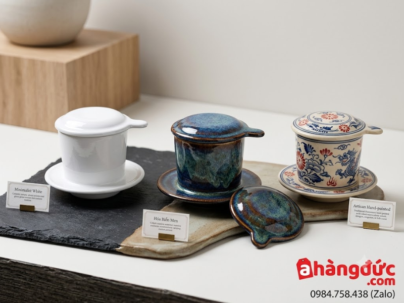 Phân Loại Phin Gốm Sứ Theo Phong Cách Dòng Men
